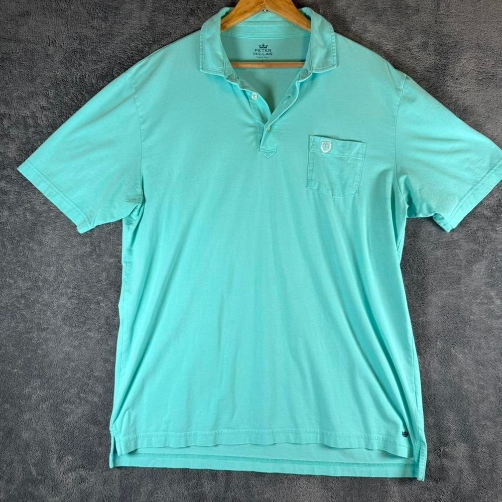 Peter Millar Blue short sleeve polo shirt with pocket L